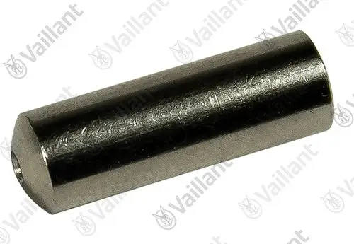 Zylindrischer Metallbolzen von Vaillant mit abgerundeten Enden, geeignet für schraubbare Verbindungen in Heizungsanwendungen.
